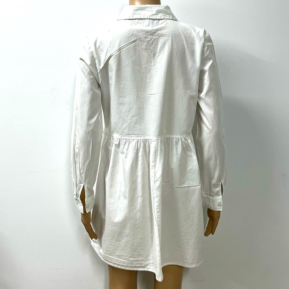 ASOS Womens White Button Down Shift Dress Cotton Size 8 - 10 Brand New - Picture 5 of 8